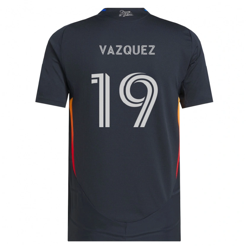 Danxen Mulher Camisola David Vazquez #19 Cinza Escuro Vermelho Principal 2026/27 Camisa
