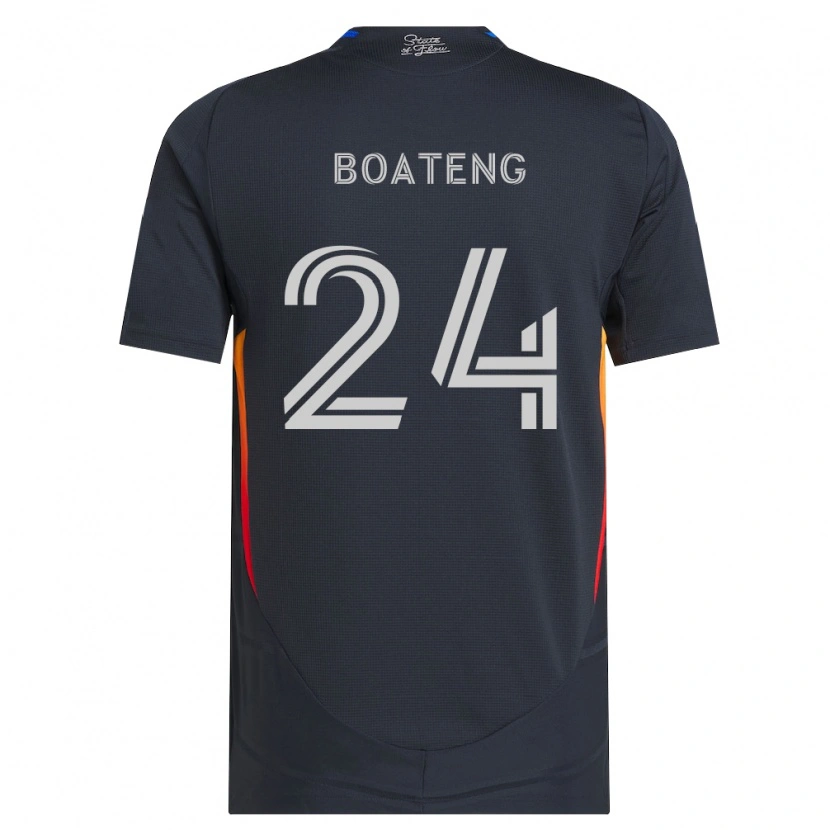 Danxen Mulher Camisola Emmanuel Boateng #24 Cinza Escuro Vermelho Principal 2026/27 Camisa