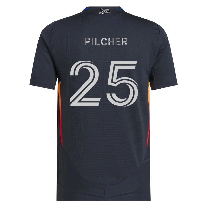 Danxen Mulher Camisola Ian Pilcher #25 Cinza Escuro Vermelho Principal 2026/27 Camisa
