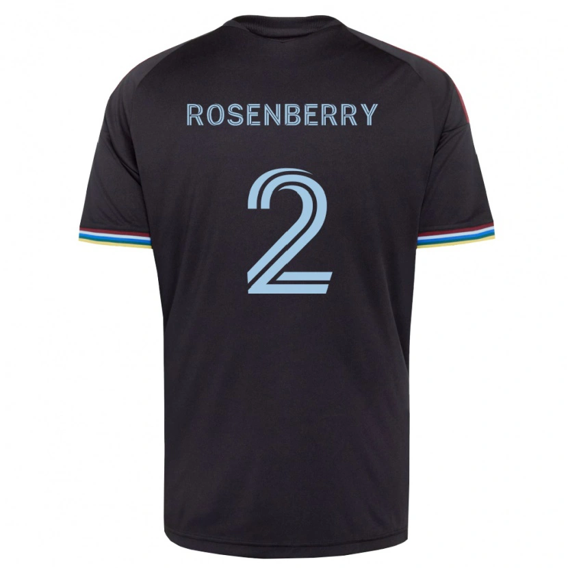 Danxen Mulher Camisola Keegan Rosenberry #2 Preto Azul Celeste Principal 2026/27 Camisa