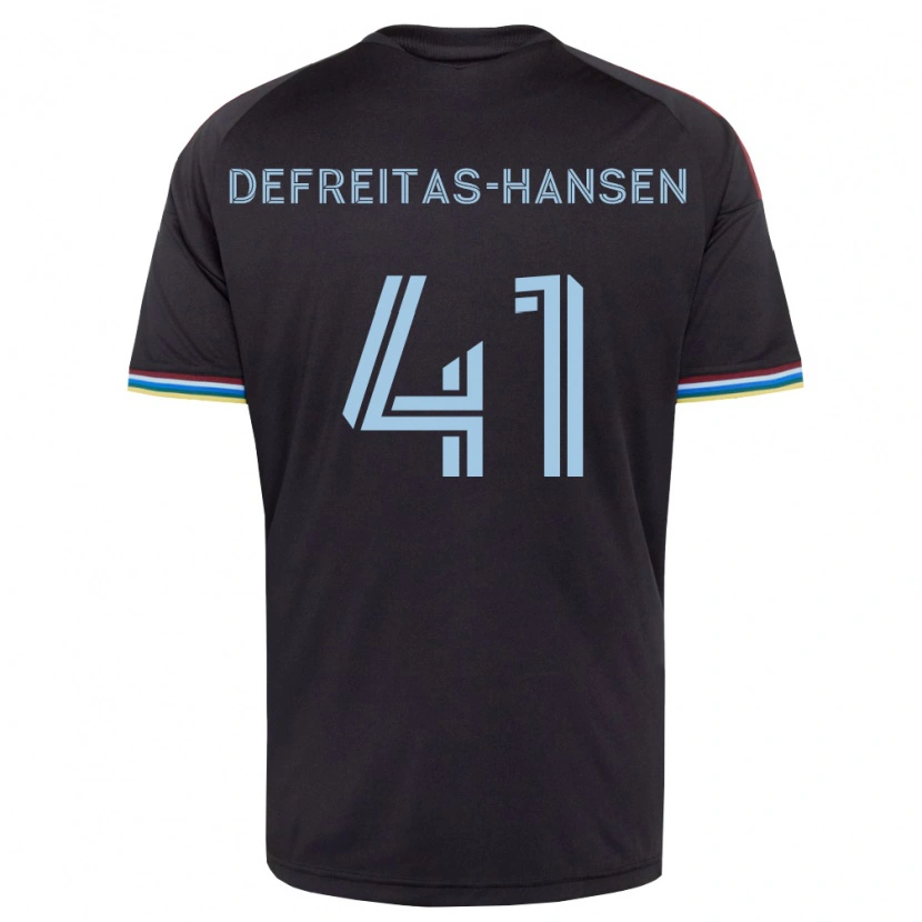 Danxen Mulher Camisola Nicolas Hansen #41 Preto Azul Celeste Principal 2026/27 Camisa
