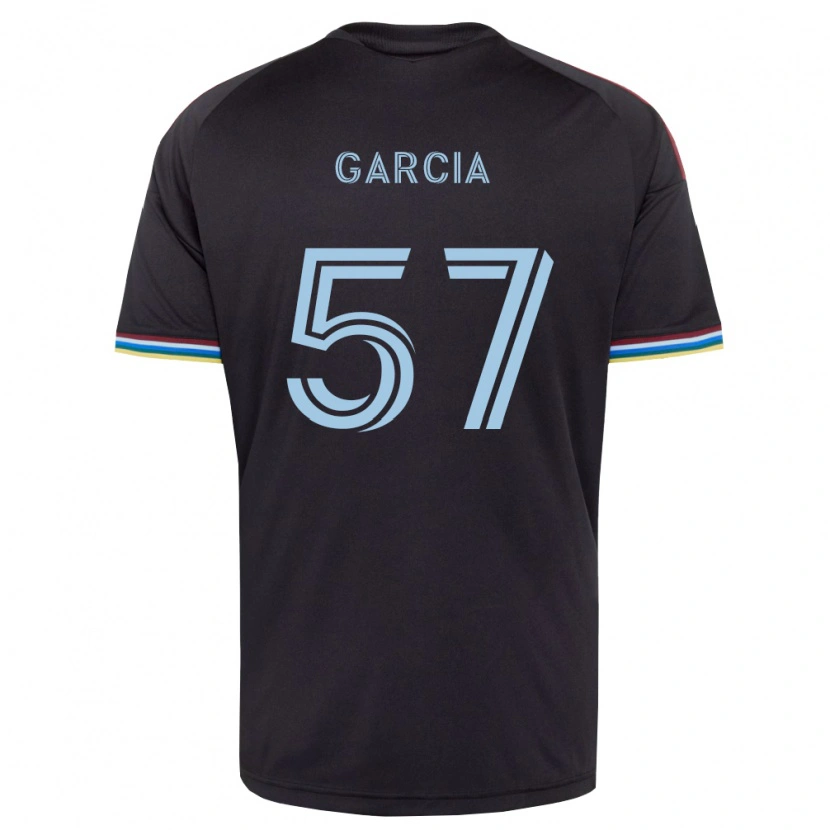 Danxen Mulher Camisola Rogelio Garcia #57 Preto Azul Celeste Principal 2026/27 Camisa