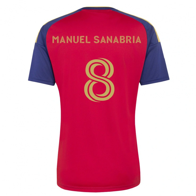 Danxen Mulher Camisola Juan Manuel Sanabria #8 Azul Real Marrom Vermelho Principal 2026/27 Camisa
