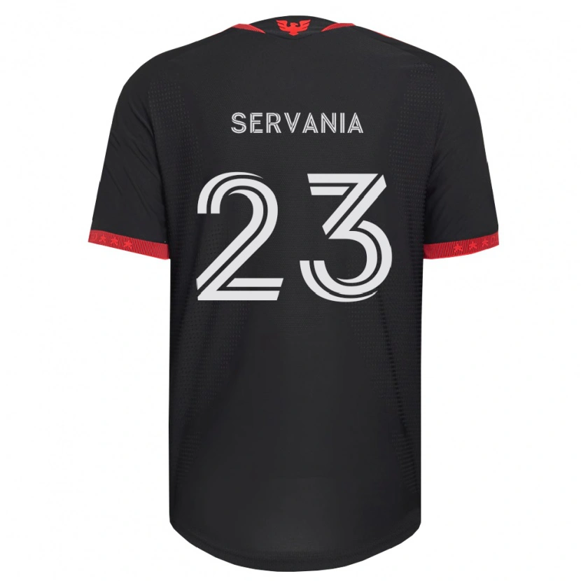 Danxen Mulher Camisola Brandon Servania #23 Preto Branco Vermelho Principal 2026/27 Camisa