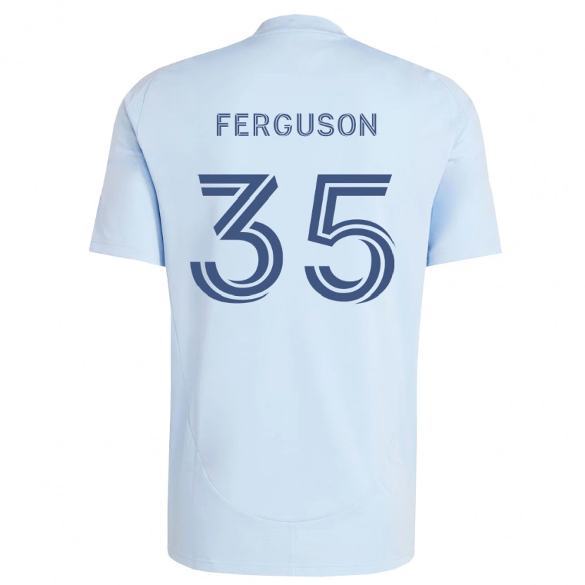 Danxen Mulher Camisola Mitchell Ferguson #35 Azul Claro Cinza Claro Principal 2026/27 Camisa