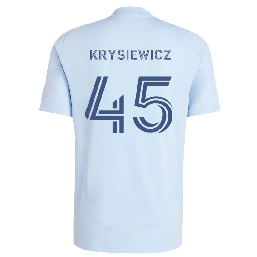 Danxen Mulher Camisola Brady Krysiewicz #45 Azul Claro Cinza Claro Principal 2026/27 Camisa