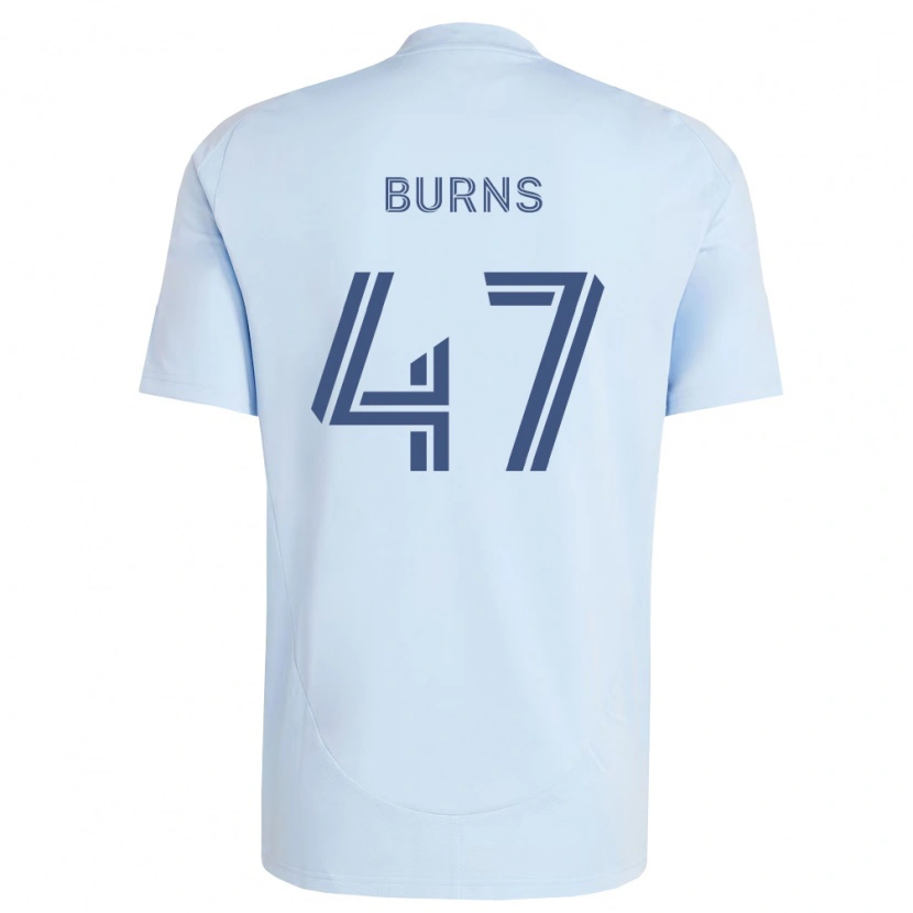 Danxen Mulher Camisola Trevor Burns #47 Azul Claro Cinza Claro Principal 2026/27 Camisa