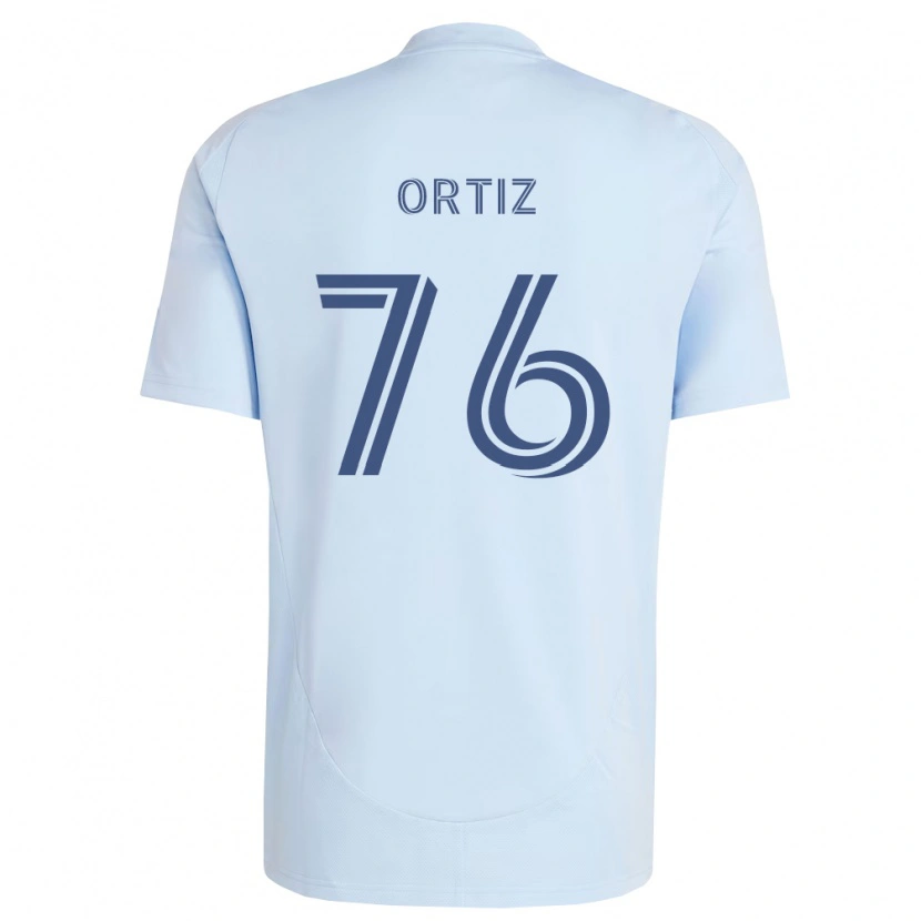 Danxen Mulher Camisola Johann Ortiz #76 Azul Claro Cinza Claro Principal 2026/27 Camisa