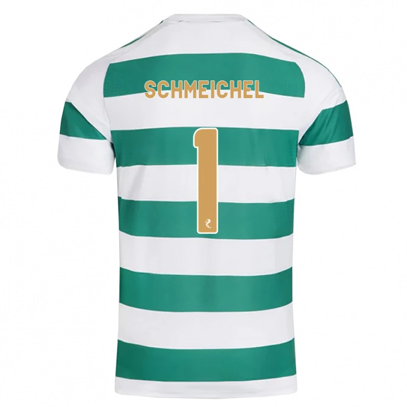 Danxen Mulher Camisola Kasper Schmeichel #1 Ciano Escuro Branco Principal 2026/27 Camisa