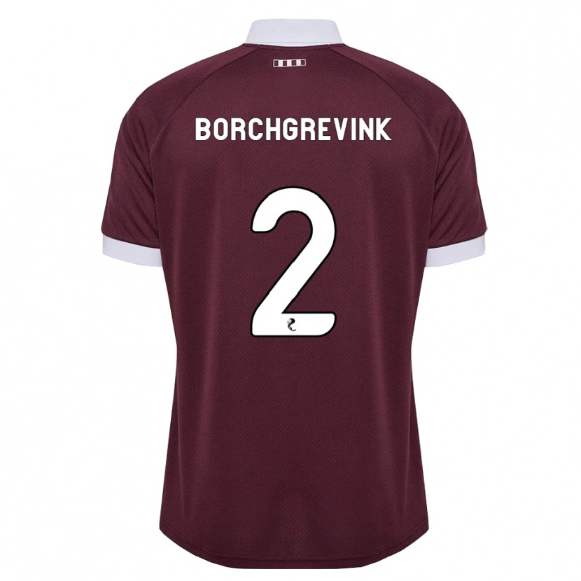 Danxen Mulher Camisola Christian Borchgrevink #2 Branco Borgonha Principal 2026/27 Camisa