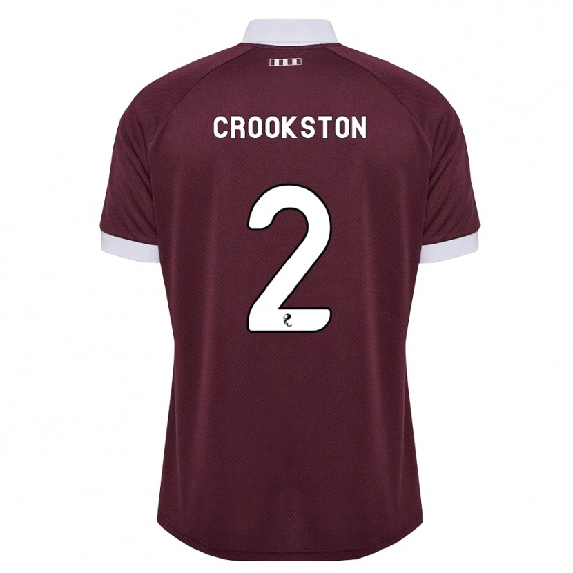 Danxen Mulher Camisola Gregor Crookston #2 Branco Borgonha Principal 2026/27 Camisa