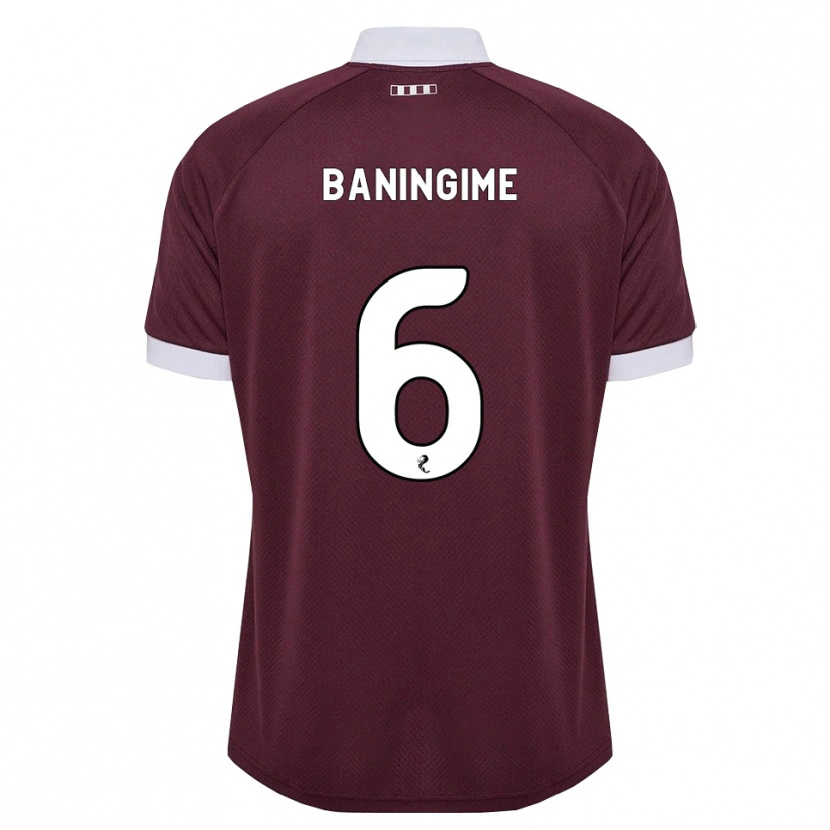 Danxen Mulher Camisola Beni Baningime #6 Branco Borgonha Principal 2026/27 Camisa