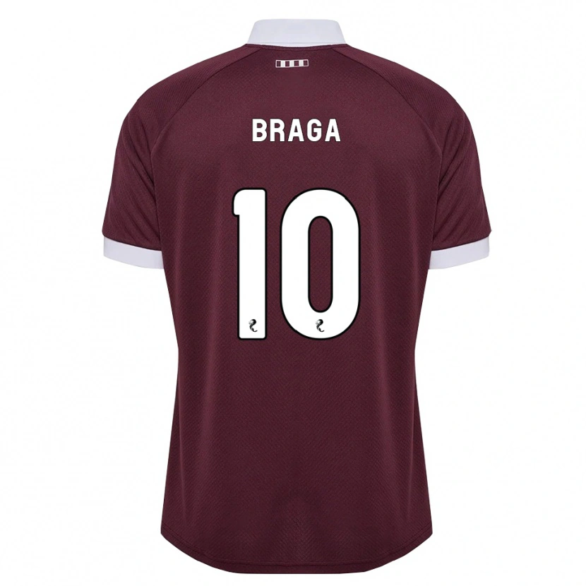Danxen Mulher Camisola Cláudio Braga #10 Branco Borgonha Principal 2026/27 Camisa
