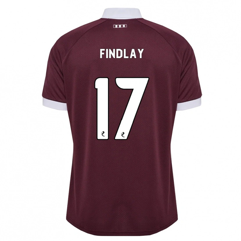 Danxen Mulher Camisola Stuart Findlay #17 Branco Borgonha Principal 2026/27 Camisa