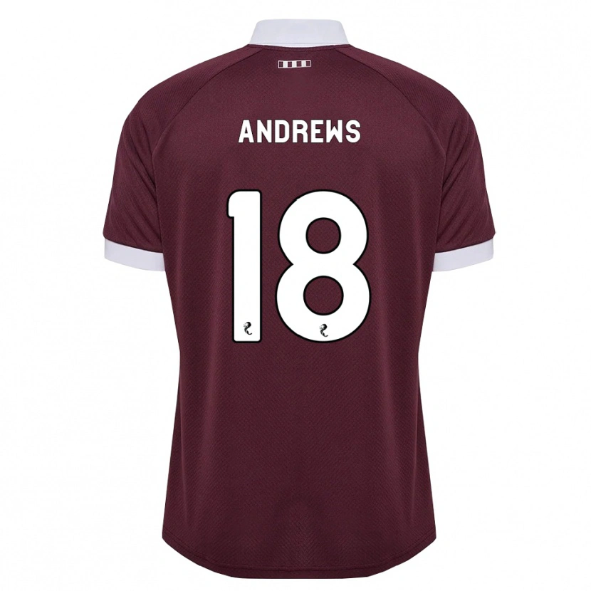 Danxen Mulher Camisola Joely Andrews #18 Branco Borgonha Principal 2026/27 Camisa