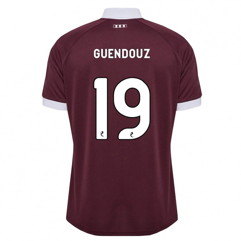 Danxen Mulher Camisola Sabri Guendouz #19 Branco Borgonha Principal 2026/27 Camisa