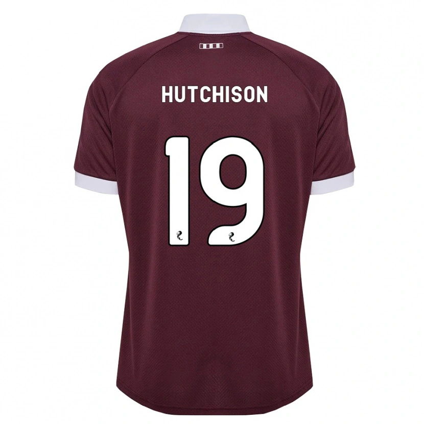 Danxen Mulher Camisola Bayley Hutchison #19 Branco Borgonha Principal 2026/27 Camisa