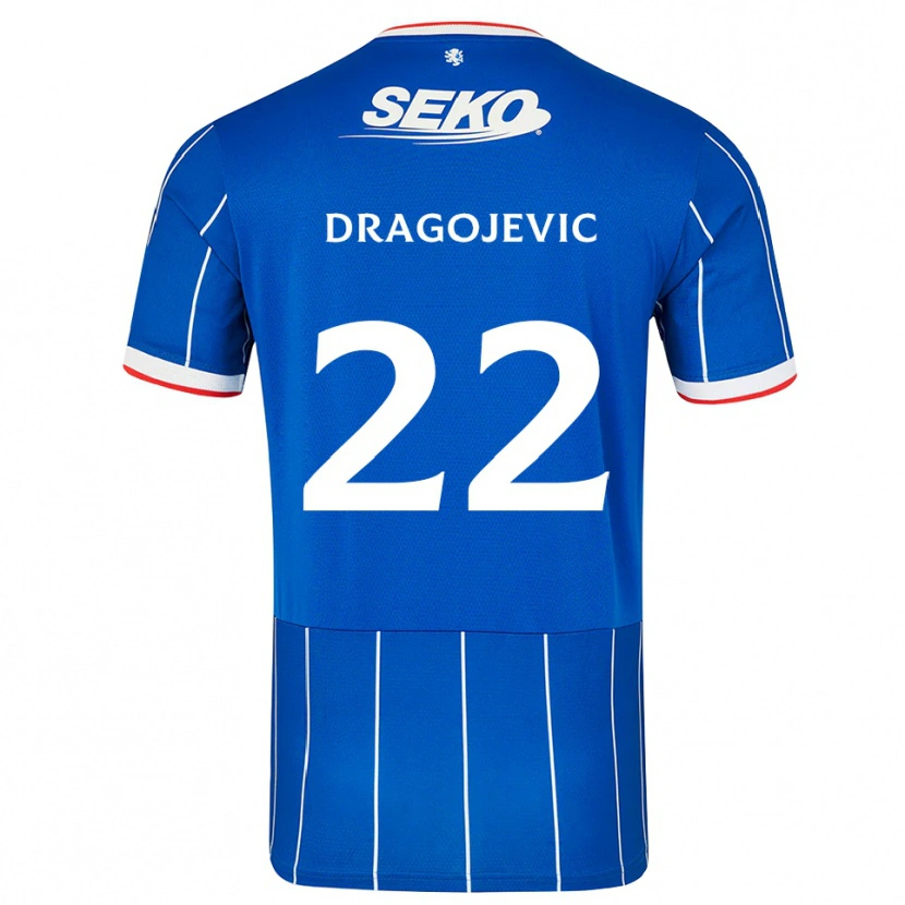 Danxen Mulher Camisola Vanja Dragojevic #22 Vermelho Azul Branco Principal 2026/27 Camisa
