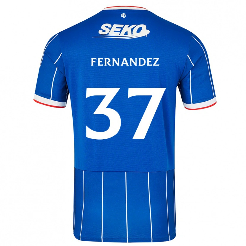 Danxen Mulher Camisola Emmanuel Fernandez #37 Vermelho Azul Branco Principal 2026/27 Camisa