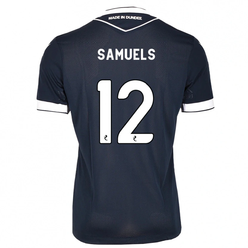 Danxen Mulher Camisola Imari Samuels #12 Azul Meia-Noite Branco Principal 2026/27 Camisa