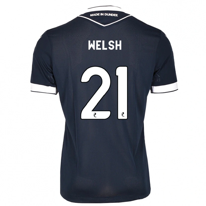 Danxen Mulher Camisola Tom Welsh #21 Azul Meia-Noite Branco Principal 2026/27 Camisa