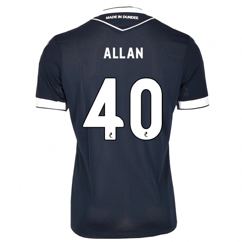 Danxen Mulher Camisola Finlay Allan #40 Azul Meia-Noite Branco Principal 2026/27 Camisa