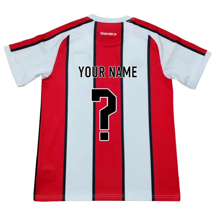 Danxen Mulher Camisola Seu Nome #0 Branco Vermelho Preto Alternativa 2026/27 Camisa