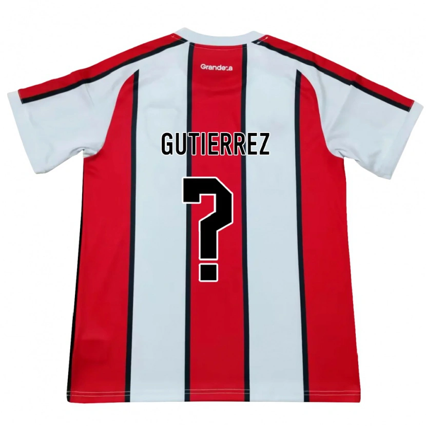 Danxen Mulher Camisola Thomas Gutierrez #0 Branco Vermelho Preto Alternativa 2026/27 Camisa