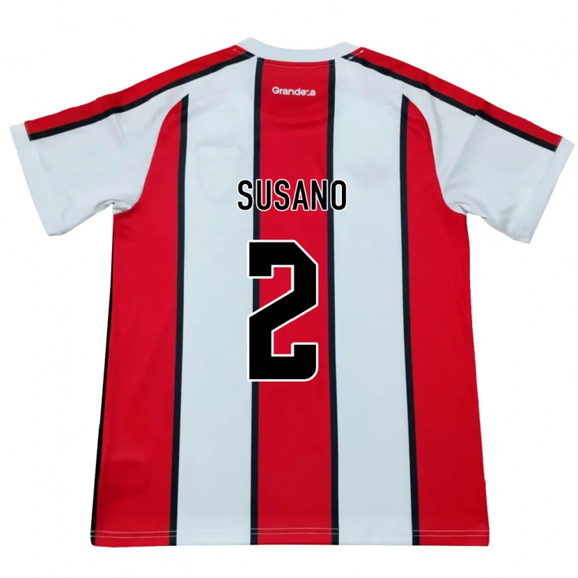 Danxen Mulher Camisola Ángel Susano #2 Branco Vermelho Preto Alternativa 2026/27 Camisa