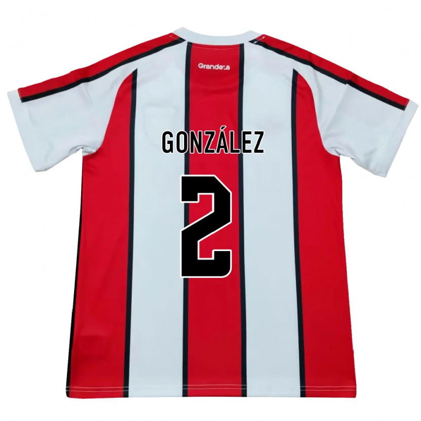 Danxen Mulher Camisola Giuliana González #2 Branco Vermelho Preto Alternativa 2026/27 Camisa