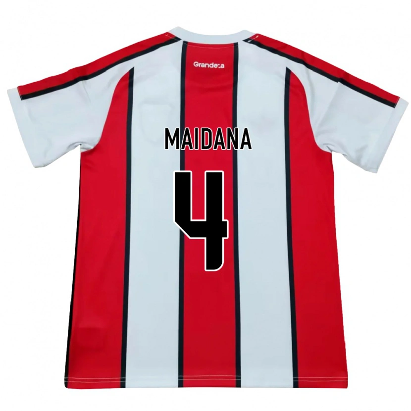 Danxen Mulher Camisola Jonatan Maidana #4 Branco Vermelho Preto Alternativa 2026/27 Camisa