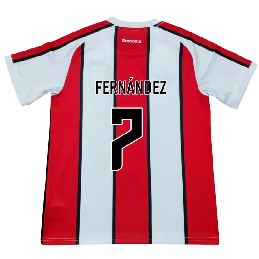 Danxen Mulher Camisola Román Fernández #7 Branco Vermelho Preto Alternativa 2026/27 Camisa