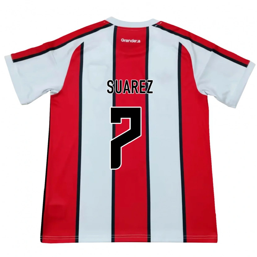 Danxen Mulher Camisola Matias Suarez #7 Branco Vermelho Preto Alternativa 2026/27 Camisa