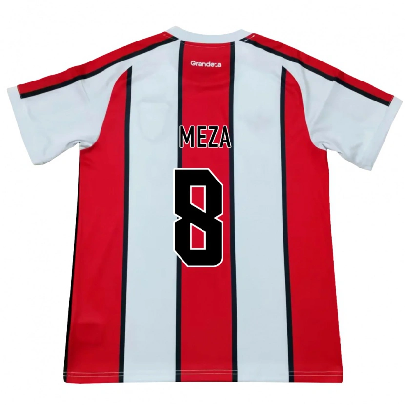 Danxen Mulher Camisola Maximiliano Meza #8 Branco Vermelho Preto Alternativa 2026/27 Camisa