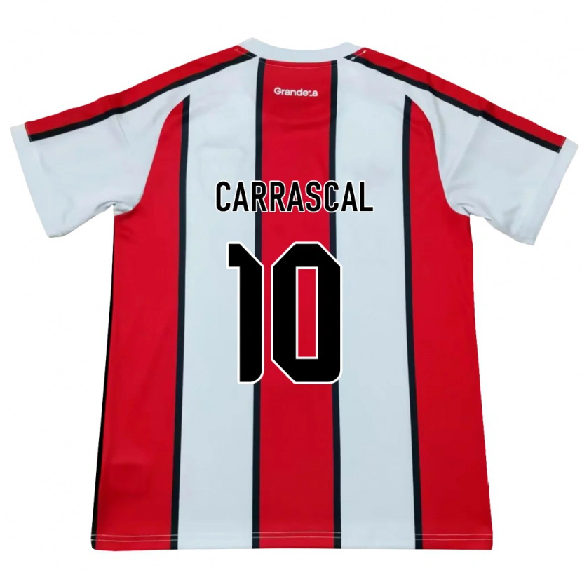 Danxen Mulher Camisola Jorge Carrascal #10 Branco Vermelho Preto Alternativa 2026/27 Camisa