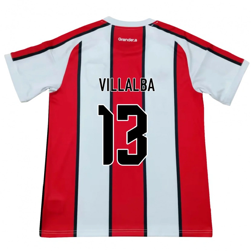 Danxen Mulher Camisola Jonathan Villalba #13 Branco Vermelho Preto Alternativa 2026/27 Camisa