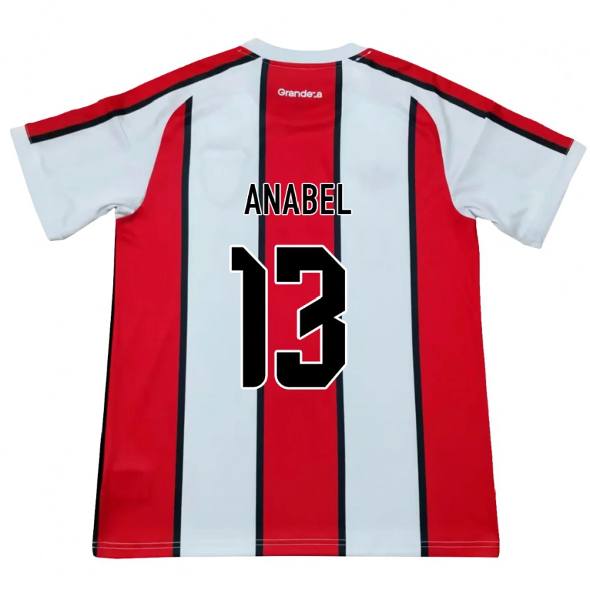 Danxen Mulher Camisola Giuliana Anabel González Ranzuglia #13 Branco Vermelho Preto Alternativa 2026/27 Camisa