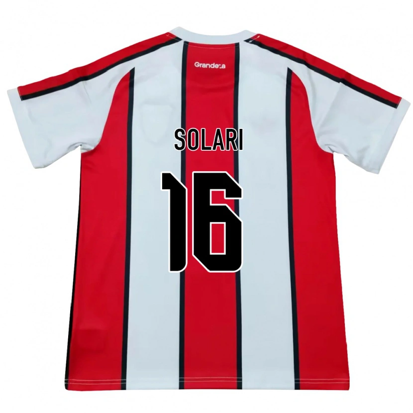 Danxen Mulher Camisola Juan Solari #16 Branco Vermelho Preto Alternativa 2026/27 Camisa