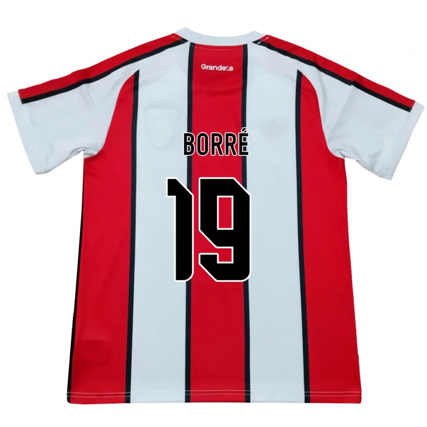 Danxen Mulher Camisola Rafael Santos Borré #19 Branco Vermelho Preto Alternativa 2026/27 Camisa