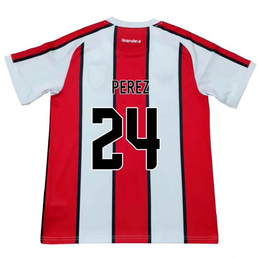 Danxen Mulher Camisola Enzo Perez #24 Branco Vermelho Preto Alternativa 2026/27 Camisa