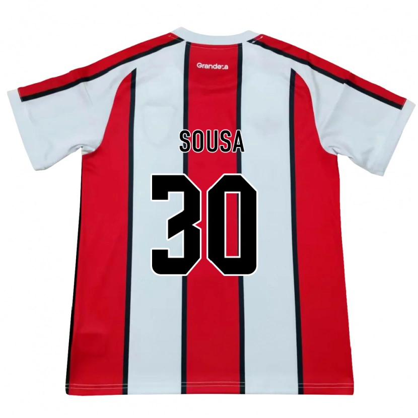 Danxen Mulher Camisola Ludmila Sousa #30 Branco Vermelho Preto Alternativa 2026/27 Camisa