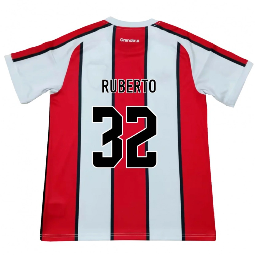Danxen Mulher Camisola Agustín Ruberto #32 Branco Vermelho Preto Alternativa 2026/27 Camisa