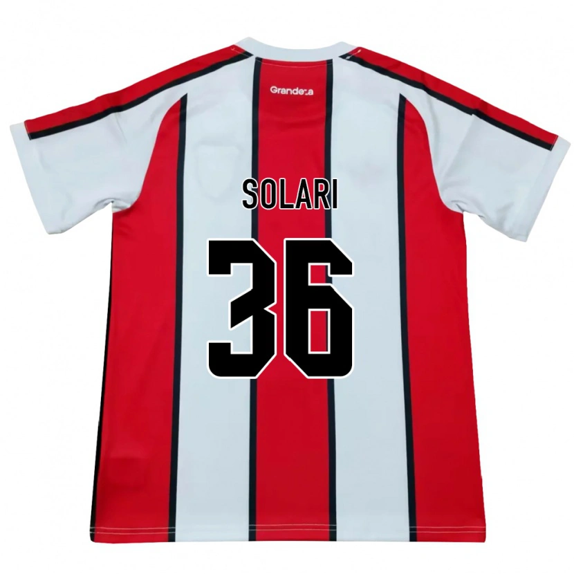 Danxen Mulher Camisola Pablo Solari #36 Branco Vermelho Preto Alternativa 2026/27 Camisa