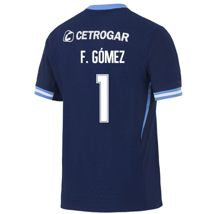 Danxen Mulher Camisola Francisco Gómez #1 Azul Real Azul Claro Branco Alternativa 2026/27 Camisa