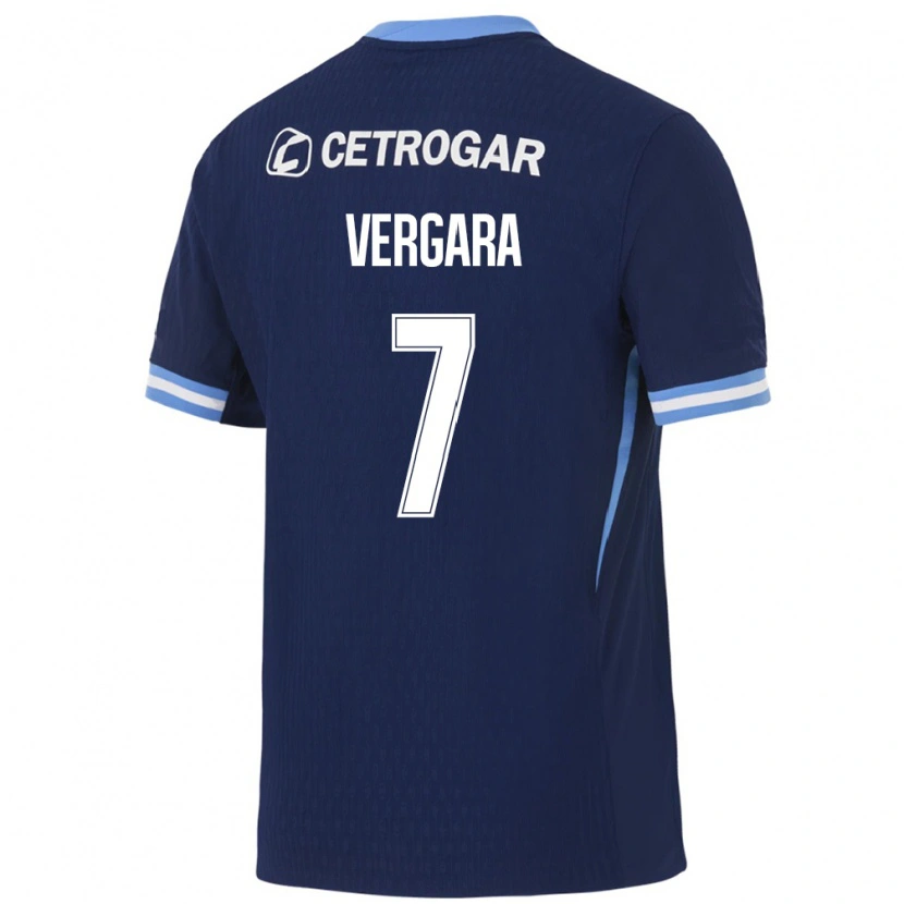 Danxen Mulher Camisola Duván Vergara #7 Azul Real Azul Claro Branco Alternativa 2026/27 Camisa
