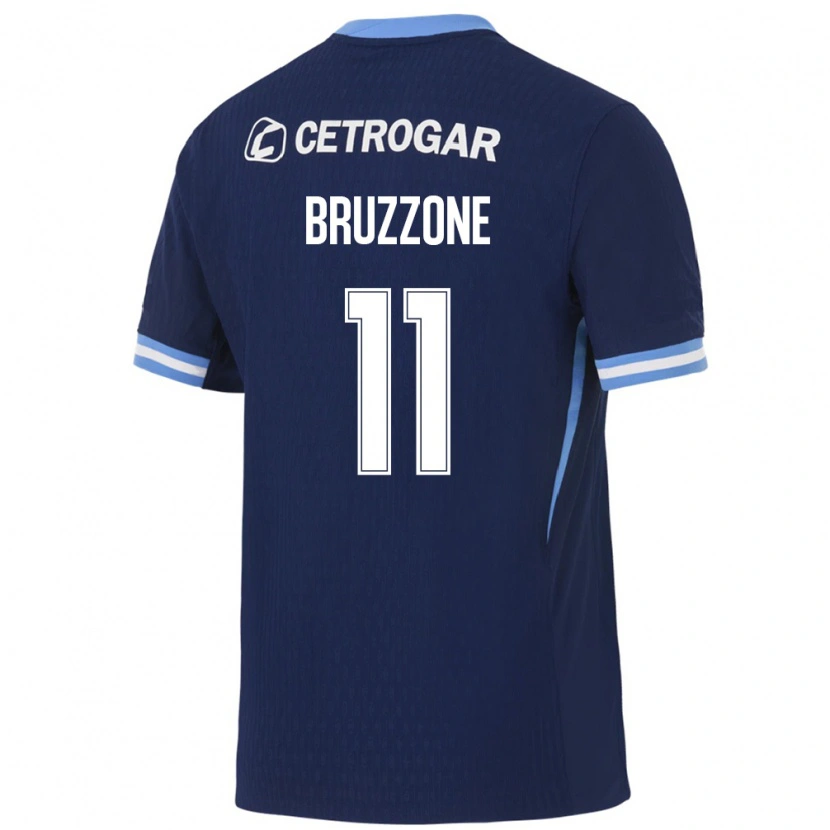 Danxen Mulher Camisola Vanina Bruzzone #11 Azul Real Azul Claro Branco Alternativa 2026/27 Camisa