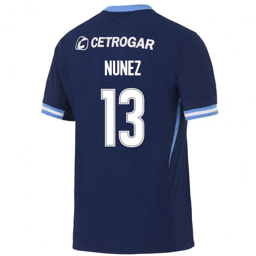 Danxen Mulher Camisola Matias Nunez #13 Azul Real Azul Claro Branco Alternativa 2026/27 Camisa