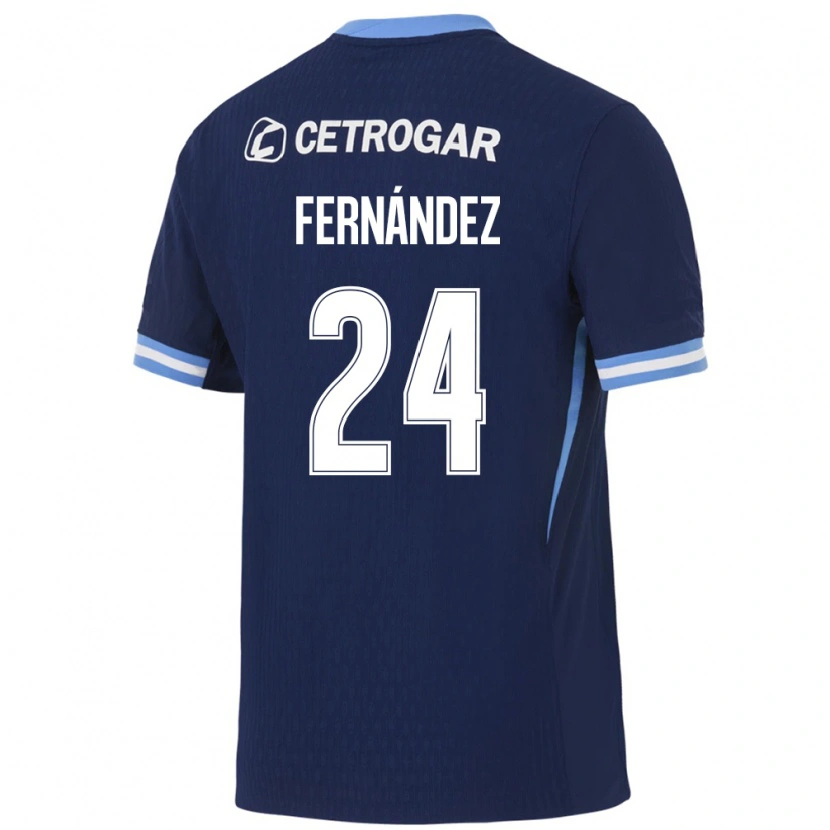 Danxen Mulher Camisola Adrián Fernández #24 Azul Real Azul Claro Branco Alternativa 2026/27 Camisa