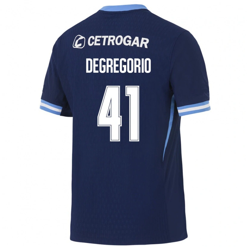 Danxen Mulher Camisola Ramiro Degregorio #41 Azul Real Azul Claro Branco Alternativa 2026/27 Camisa