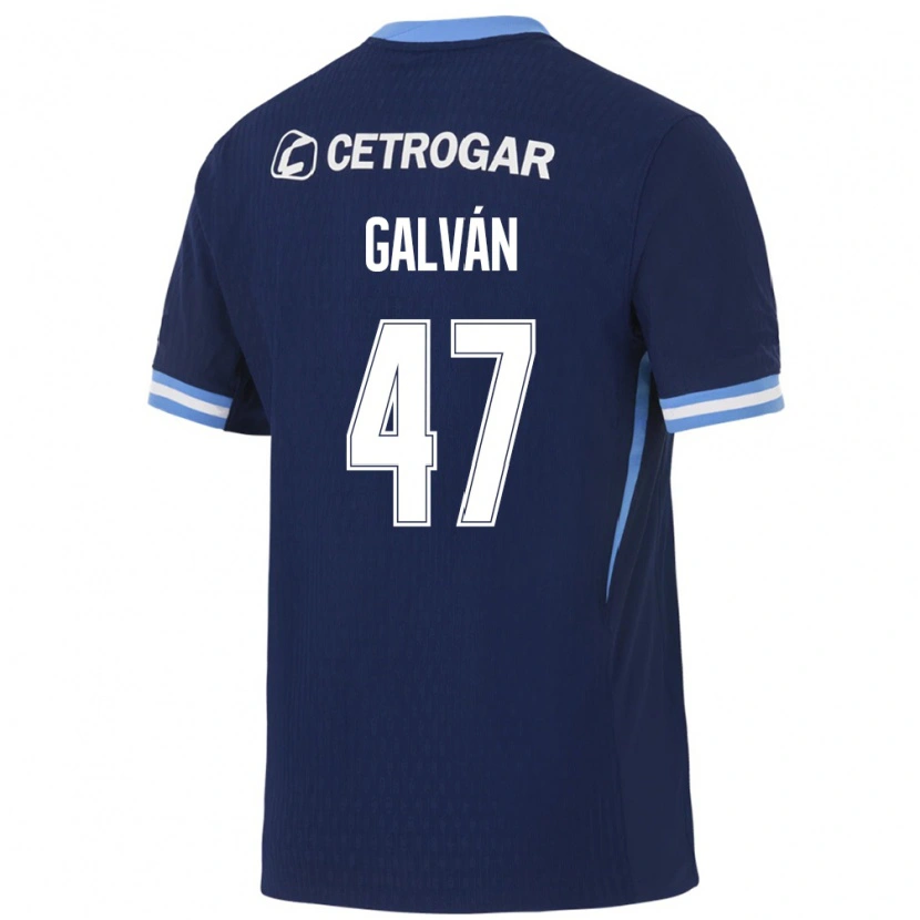 Danxen Mulher Camisola Ignacio Galvan #47 Azul Real Azul Claro Branco Alternativa 2026/27 Camisa